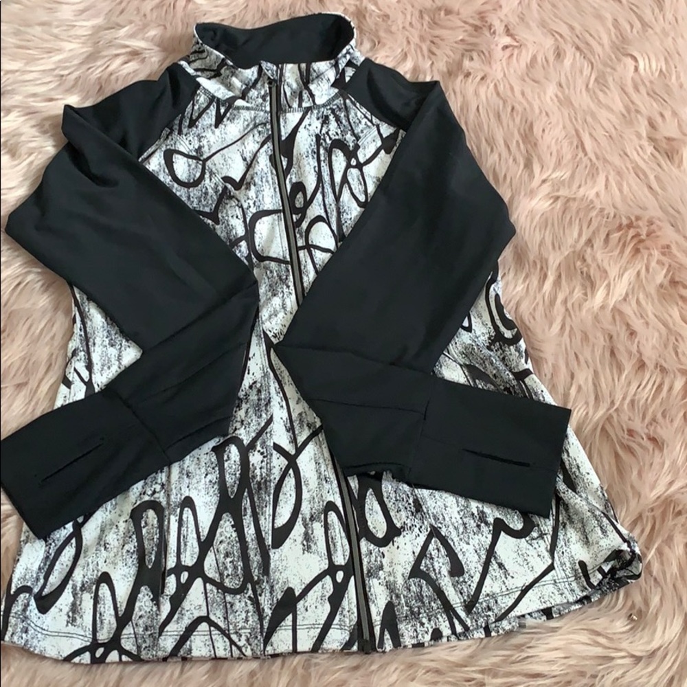 Zip up workout shirt